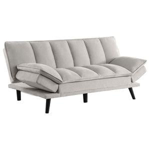 English Elm Fullerton Velvet Channel Tufted Convertible Sleeper Sofa with Splayed Legs for Studio Spaces B062P447777