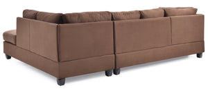 English Elm Malone G632B-Sc Sectional In Rich Chocolate - Cozy, Reversible Chaise For Versatile Living Spaces B078S00059