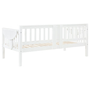 English Elm Albany Twin Daybed with Drop-Down Side Tables, White Wood Slat Design for Teens, Office & Guests B062P358373