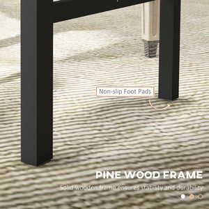 English Elm Homcom Rustic Black Armless Dining Chairs Set Of 2 - Slat Back, Space-Saving Design For Versatile Use W2225P173887