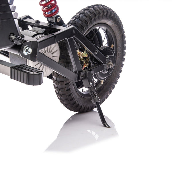 English Elm 24v 250w Kids Off-road Electric Motorcycle with Led Lights Bluetooth and Rear Suspension Blue W1578P203980