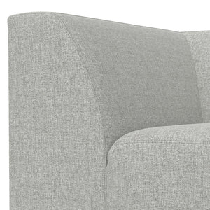 English Elm Rex Pale Grey Corner Sofa Module — Eco-Friendly Performance Fabric, Feather-Wrapped Foam Comfort, 40.6" B136P199233