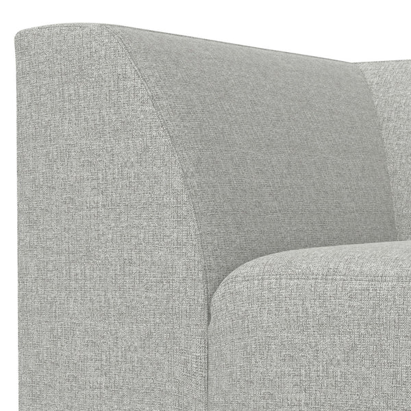 English Elm Rex Pale Grey Corner Sofa Module — Eco-Friendly Performance Fabric, Feather-Wrapped Foam Comfort, 40.6" B136P199233