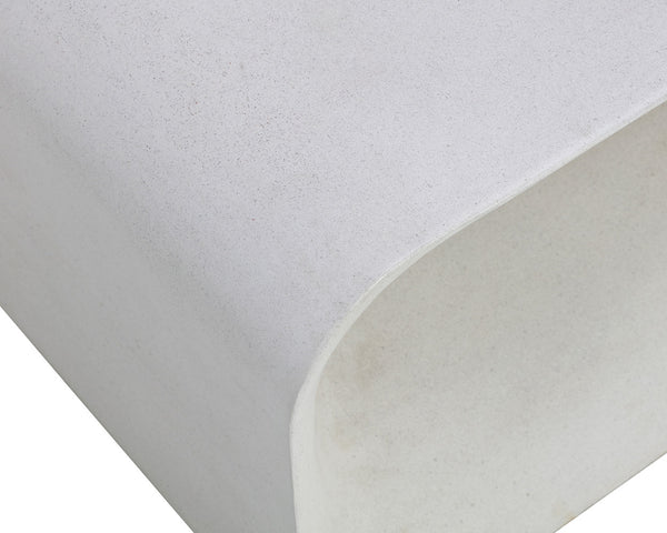 Sunpan Kurver Bench - Contemporary Terrazzo Design with Polished Edges for Indoor & Outdoor Spaces