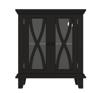 English Elm 20 Gallon Fish Tank Stand with Built-In Power Outlets & USB, Farmhouse Style Aquarium Cabinet with Adjustable Shelves and Heavy-Duty 298lb Tabletop Capacity Black N704P350196B