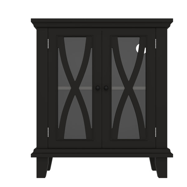 English Elm 20 Gallon Fish Tank Stand with Built-In Power Outlets & USB, Farmhouse Style Aquarium Cabinet with Adjustable Shelves and Heavy-Duty 298lb Tabletop Capacity Black N704P350196B