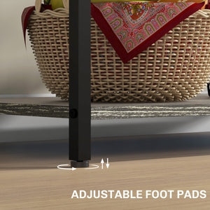 English Elm HOMCOM Bakers Rack with LED RGB Lights, Built-In Outlets & USB, Wine Rack, Drawer, Industrial Charm Gray W2225P217366