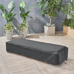 English Elm Christopher Knight Home® - SHIELD Chaise Lounge Cushion Cover, Weather-Resistant Polyester Protector with Drawstring Storage Bag Gray N775P240793G