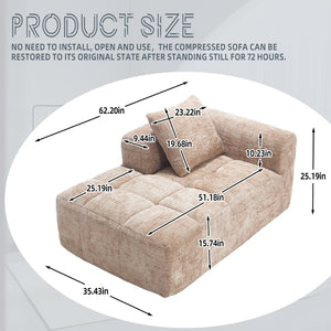 English Elm United Chenille Loveseat Sofa - Stylish Modular Sleeper For Small Spaces & Cozy Living Areas W1568P255134-GIGA