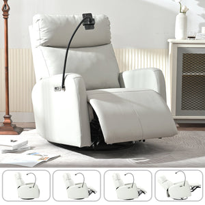 English Elm 270° Power Swivel Rocker Recliner Chair - Electric Glider With Usb Ports For Ultimate Comfort & Style W1028S00028