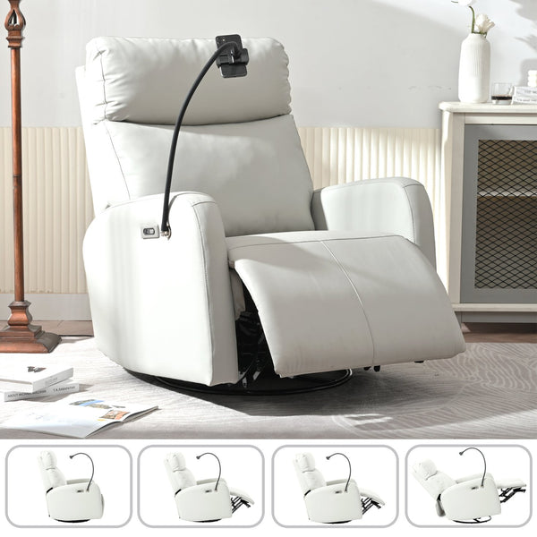 English Elm 270° Power Swivel Rocker Recliner Chair - Electric Glider With Usb Ports For Ultimate Comfort & Style W1028S00028