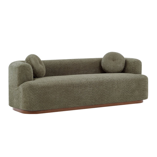 English Elm Compressed Three Seat Sofa with Rubberwood Base Polyester Upholstered Living Room Couch N771P392415F_N771P392416F