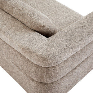 English Elm 106" L-shaped Sectional Sofa Modular Chaise Lounge Neutral Fabric Living Room Almond N771P396321V_N771P396322V