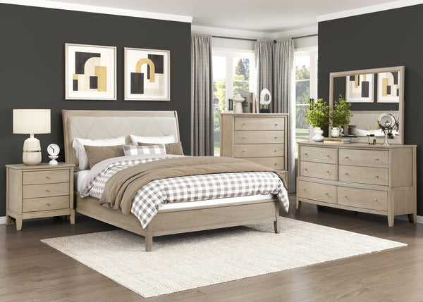 English Elm Classic Farmhouse Five Drawer Chest Solid Wood Beige Bedroom Storage Furniture B011P435299