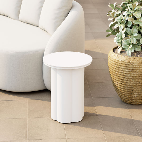 Kogur Side Table White 704021 Zuo Modern