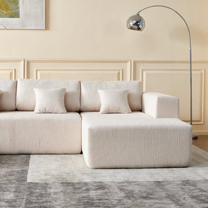 English Elm Reversible Corduroy U-Shaped Sectional Sofa - Plush Comfort For Modern Living Rooms! W1765S00118-GIGA