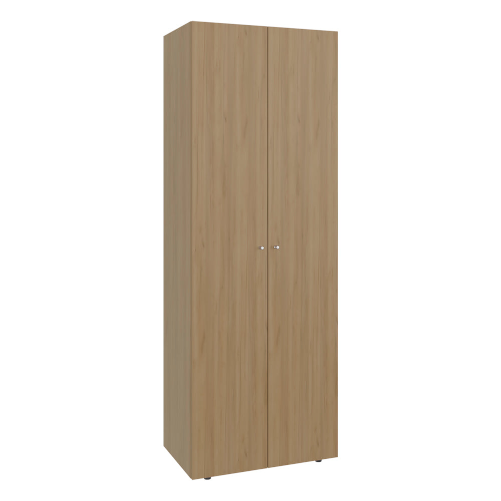 English Elm Soham Slim Closet System Macadamia Beige – Space-Saving Engineered Wood Wardrobe with Rod & Shelf, Durable Design B092P360641