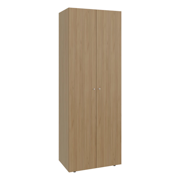 English Elm Soham Slim Closet System Macadamia Beige – Space-Saving Engineered Wood Wardrobe with Rod & Shelf, Durable Design B092P360641