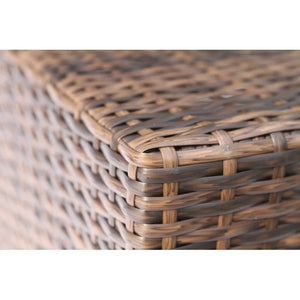 English Elm Shick Espresso Wicker Corner Wedge Patio Chair with Thick Removable Olefin Cushions, Weatherproof B120P205626
