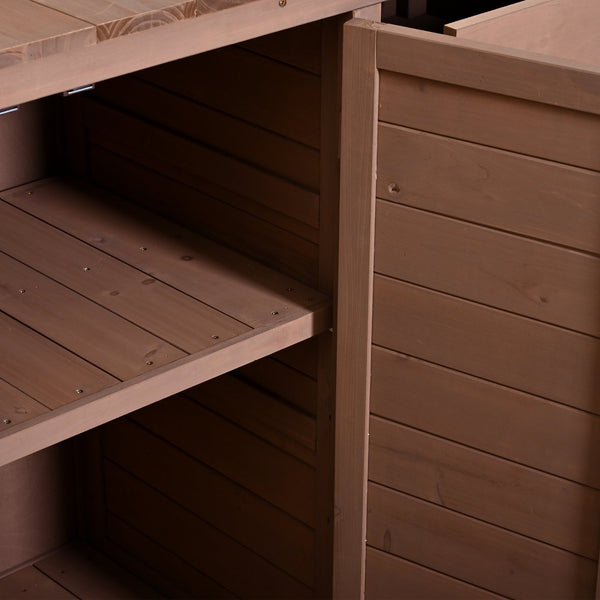 English Elm (with Hutch) Topamx Solid Fir Potting Bench Patio Workstation Spice Rack Drawer Brown N717P404331D