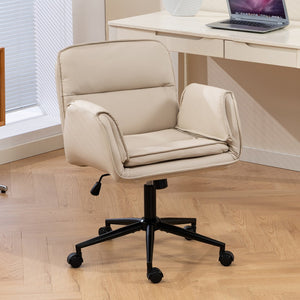 English Elm Stylish Barrel Swivel Accent Chair Upholstered Seat with Storage for Vanity or Dining W3248P424650