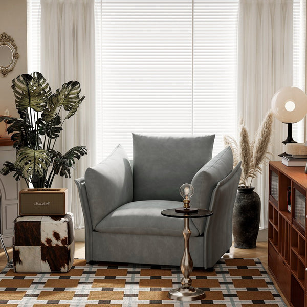 English Elm Modern Chenille Oversized Armchair - Plush Accent Chair For Living Room, Bedroom, Or Study Comfort W2997P236309