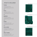 Madison Park Essentials Satin Casual Luxury Sheet Set MPE20-1147 Emerald