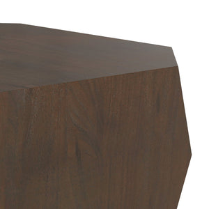 English Elm Eisley Acacia Veneer Coffee Table Geometric Base Walnut Finish Low Profile Living Room B136P429078