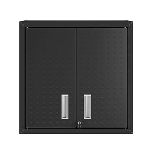 English Elm Floating Wall Mounted Garage Cabinet with Locking Doors and Diamond Texture Exterior Charcoal Grey B365P398222