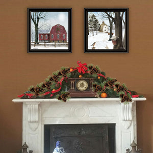 English Elm Trendy Decor 4u Billy Jacobs Two Piece Winter Pastoral Framed Art Set for Home B067P256612
