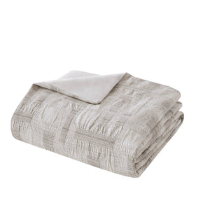 JLA Home INK+IVY - 3 Piece Cotton Jacquard Duvet Set with Geometric Texture, Breathable 100% Cotton, OEKO-TEX Safe 92 L x 90 W x 0.13H II12-1332