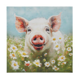 Sunshine Animals Casual Pig Canvas Wall Art