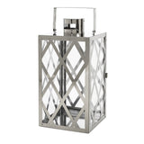 Christopher Knight Home® - Noble House - Ashuelot Outdoor 14" Modern Stainless Steel Lantern