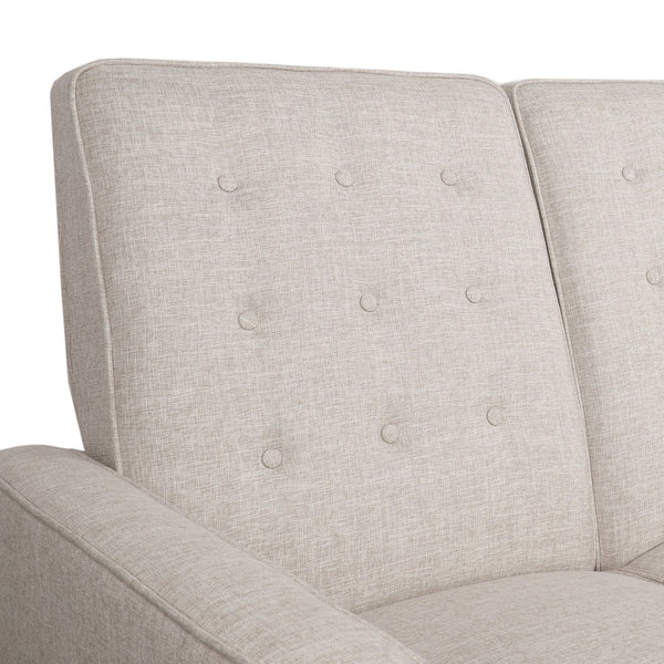 English Elm Christopher Knight Home® - DOUBLE Recliner Fabric Sofa with Plush Cushions and Space-Saving Design for Living Rooms, 49"L Wheat 72478.00FWHEAT