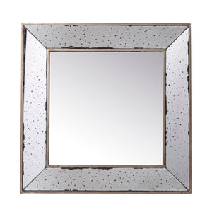 English Elm Filo Square Mirrored Wall Accent with Raised Tray Frame and Speckled Artisan Finish B056P416821