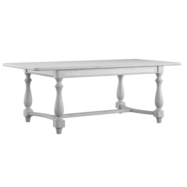 English Elm Wallace & Bay - Gray Coastal Dining Table in Oyster Shell Finish — 82" Solid Wood, Low-Maintenance, Elegant Family Centerpiece B361P384438