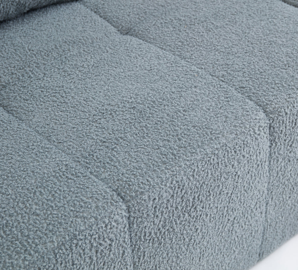 English Elm Modern Modular Armless Floor Sofa Single Square Sectional Seat with Removable Back Cushion, Grey Plush Comfort W1960S00012