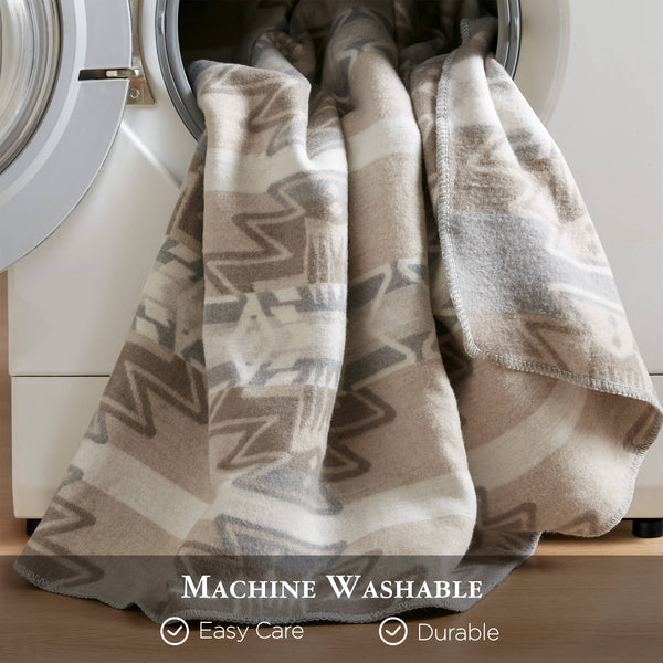 English Elm 1-piece King Jacquard Cotton Blend Blanket Aztec Woven Soft Breathable Bedroom Layer Multi B035P437492