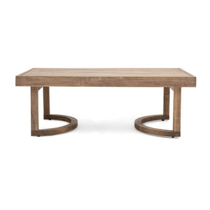 English Elm Christopher Knight Home® - 2-Person Acacia Wood Loveseat & Coffee Table Set with Beige Cushions, Weather-Resistant Patio Charm 73169.00BBGE