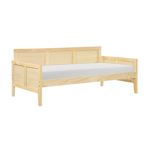English Elm Daybed Solid Pine Wood Frame Transitional Sofa Sleeper for Studios and Guest Rooms B011S02450