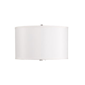 English Elm 27" Tall Metal Retro Table Lamp – Elegant Silver Finish & White Linen Shade For Modern Ambiance B072116070