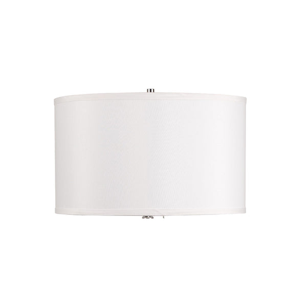 English Elm 27" Tall Metal Retro Table Lamp – Elegant Silver Finish & White Linen Shade For Modern Ambiance B072116070