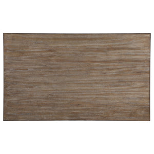 English Elm Ebers 7-Piece Chestnut & Vintage Vanilla Dining Set with Upholstered Chairs, Rustic Two-Tone Charm B062P345389