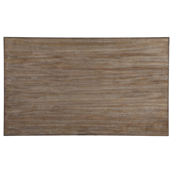 English Elm Ebers 7-Piece Chestnut & Vintage Vanilla Dining Set with Upholstered Chairs, Rustic Two-Tone Charm B062P345389