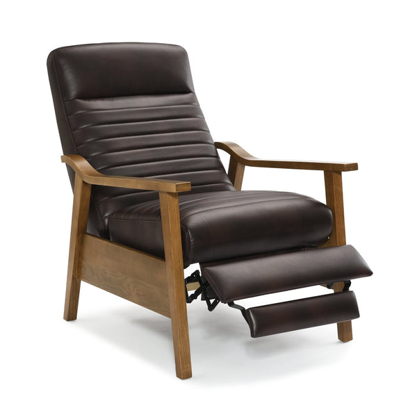 English Elm Asher Wood Arm Push Back Recliner - Modern Burnished Brown Comfort For Living Rooms & Dens B050P322580