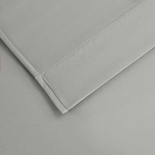 JLA Home Madison Park - Pima long-staple cotton sheets with Baratta hemstitching for breathable, durable luxury and easy care Light Grey MP20-7166