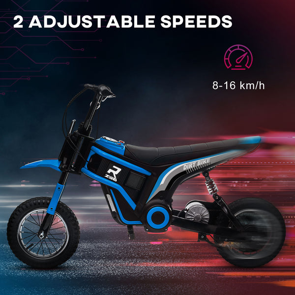 English Elm Aosom 12v Electric Kids Ride on Utv with Remote Control Suspension and Music System Blue W2225P229309