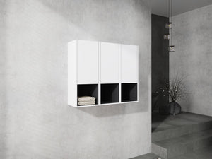English Elm 12" Bathroom Side Cabinet - Wall-Mounted Storage Solution With Soft-Close Doors & Eco-Friendly Build W999S00281