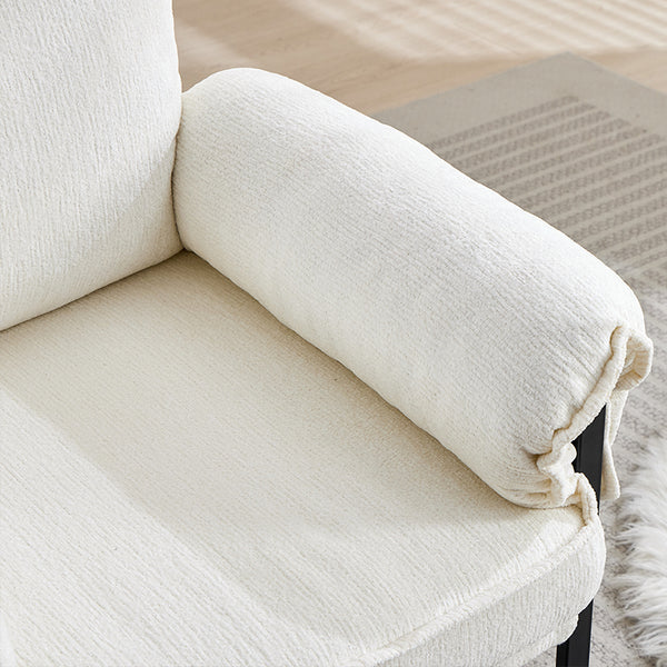 English Elm Adjustable ergonomic recliner chair with 6-position 90°–180° support for lumbar comfort and versatile use White W2311P357154
