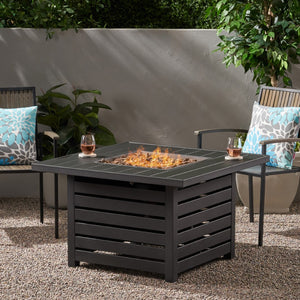 Christopher Knight Home® Noble House Square Iron Fire Pit - 50 000Btu